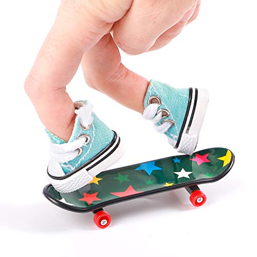 Hehali 18Pcs Finger Skateboards For Kids Mini Fingerboards Finger Toys Hand Skateboard Party Favors, Birthday Creative Gifts (12 Normal + 6 Matte) #TOP5