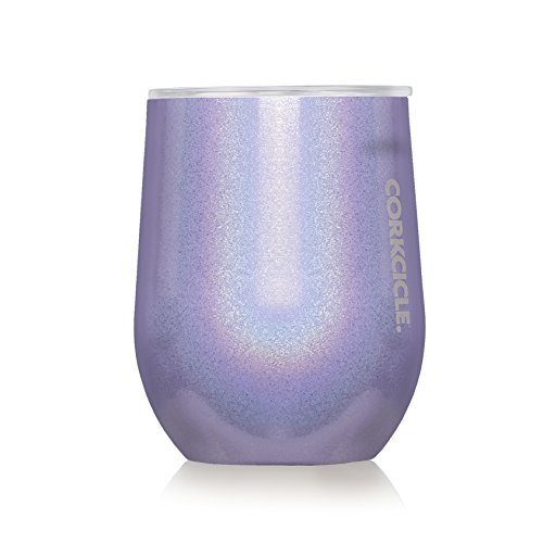 Corkcicle 12 oz Triple-Insulated Stemless Glass (Perfect for Wine) - Sparkle Pixie Dust