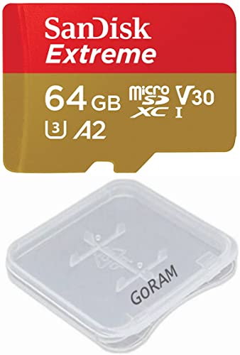 SanDisk (�T���f�B�X�N) 64GB (1�p�b�N) Extreme microSDXC 170MB/s UHS-I �������[�J�[�h SDSQXAH-064G-GN6MN�o���h�� GoRAM �v���X�`�b�N�P�[�X (1) (64GB)