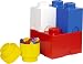 LEGO Storage Brick Multi Pack (4 Piece), Bright Red/Bright Blue/Bright Yellow/White