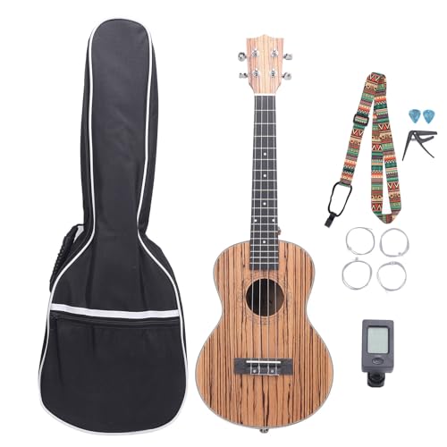 Kit para Principiantes de Ukulele de Tenor, Ukelele de 26 Pulgadas con Diseño de Cebra, Correa para...