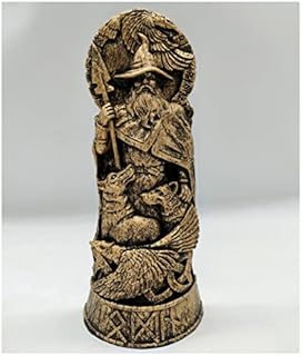 mozhixue Odin Statue Norse Gods Statues Scandinavian Pantheon Ornaments Resin Viking Mythology Figurines Table Decorative Gift,Odin