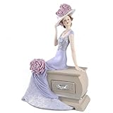 Comfy Hour Glamour Elegance - Figura Coleccionable de Resina de Estilo Victoriano, Rosa y Morado Claro