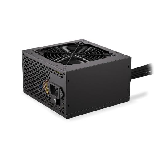 Elementum E5 450 W, alimentatore per PC, alimentatore ATX, 450 W PSU, certificato 80 PLUS®, cavi interamente neri, EY7A002 - Alimentatore