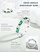 RANDES Womens Emerald Band Fashion Half Eternity Rings Sterling Silver Green May Birthstone Anniversary Band Rings Jewelry for Wife Mom Christmas Size 9