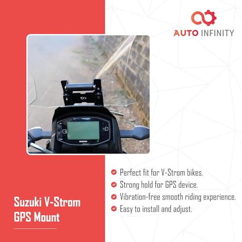 Image of Auto Infinity GPS Mount is Compatible with Suzuki Vstrom 250 (Black, Pack of 1)