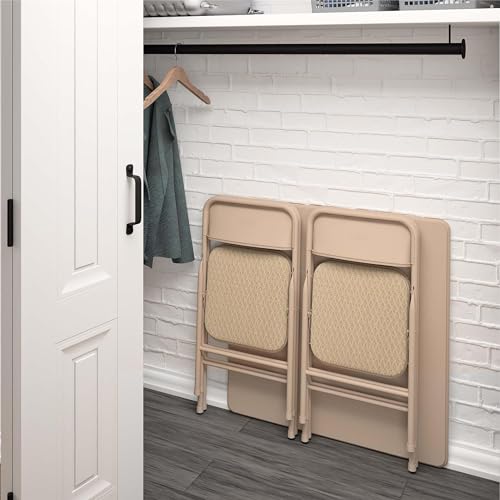 Image of COSCO 5 Piece, Tan Folding Table and Chair Set.