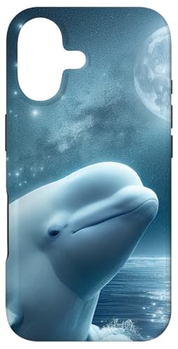 ベルーガクジラ in Arctic Moonlight スマホケース iPhone 17 用