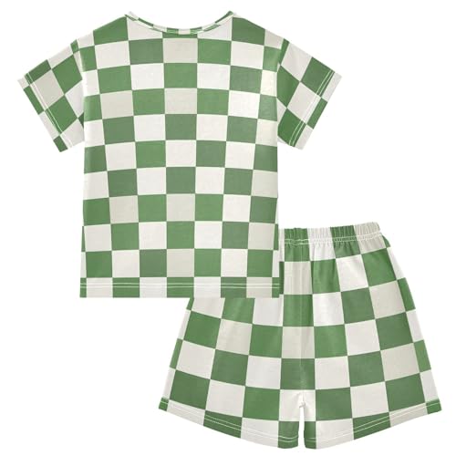 Pajamas Cotton 2 Piece Pjs Set Short Sleeve T Shirts Top Shorts Sets Summer Sleepwear 5-14Y2