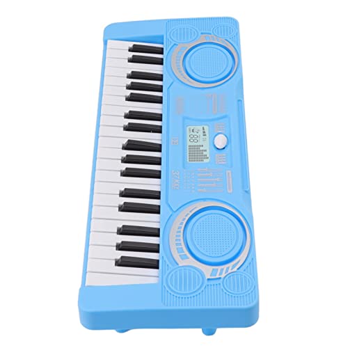 Teclado de piano para niños educativo con 37 teclas color azul
