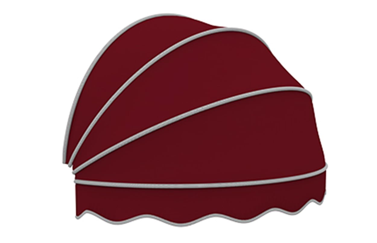GJZQDKX Hemispherical Dome Style Window Awning for Rain and Sun Protection Retractable Collapsible Canopy Entry Awning for Patio 100x50x50cm Maroon