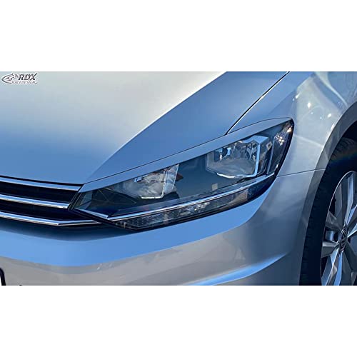 RDX Racedesign Scheinwerferblenden kompatibel mit Volkswagen Touran (5T) 2015- (Halogen) (ABS), Unlackiert