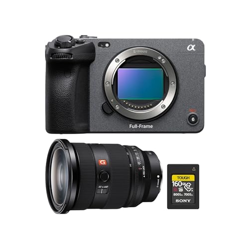 Sony FX3 Full-Frame Cinema Line Camera with Sony FE 24-70mm f/2.8 GM II Lens, Bundle with, Sony Tough 160GB CFexpress Type A Memory Card for Digital Video (3 Items)