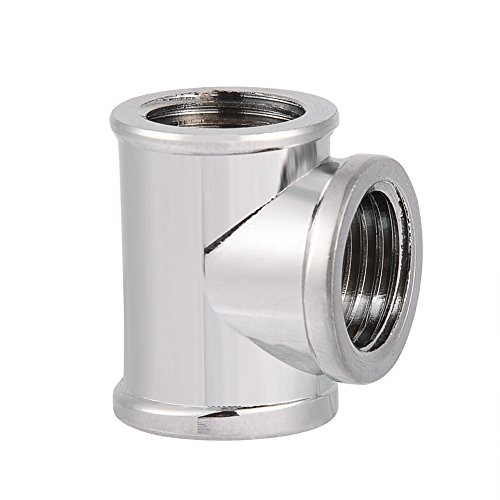 Richer-R G1/4 Water Fitting Splitter, G1/4 Thread 3 Way T Shape Fitting Splitter Adapter for PC Water Cooling System - Image 3
