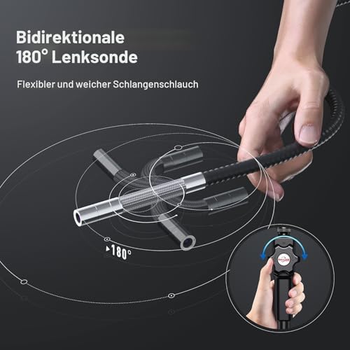 Ralcam Endoskopkamera mit Licht Camera - Inspektionskamera 8.5mm HD1080P Industrial Endoscope mit...