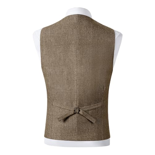 Mens Formal Suit Vest Solid Slim Fit Vest Dress Double Breasted V Neck Waistcoat Business Wedding Casual Tuxedo Vests4