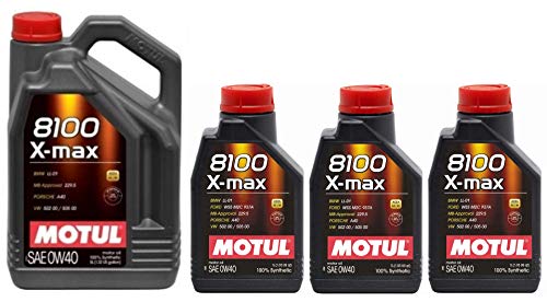 Motul 8100 X-max 0W40 Fully Synthetic Engine Motor Oil WSSM2C937A 505 00 LL-01, 8 Litres