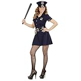 Motiv: Polizistin Widmann 49082 - Erwachsenenkostüm Polizistin, Kleid, Gürtel, Hut M