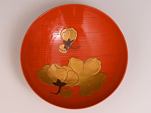 Amazon.co.jp: 松竹梅蒔絵三ツ盃鶴亀蒔絵盃台三ツ組三ツ重盃酒器酒杯朱