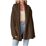 Umhang mit Taschen, Übergröße, 36-50, Damen-Winterjacken, locker, wendbarer Parka mit Kapuze, warmer Fleece-Wintermantel, Outdoorjacke, langer Pelzbesatz, gepolsterter Puffer-Parka, Damen-Winterjacke, Mantel, Sedona, leichter Kapuzenmantel, Jacken, Damen, lässige Jacke, warme Outdoor-Kapuzenjacke, Fleece-gefütterter Parka-Mantel, Fleecejacke, Damen-Kapuzenpullover, Wintermantel, Sherpa-Futter, Jacke für Damen, durchgehender Reißverschluss, Teddybär-Mantel, Fleece