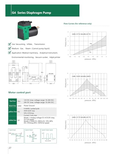 Pompe électrique sans balais 12 V pour vide stable et sans panne