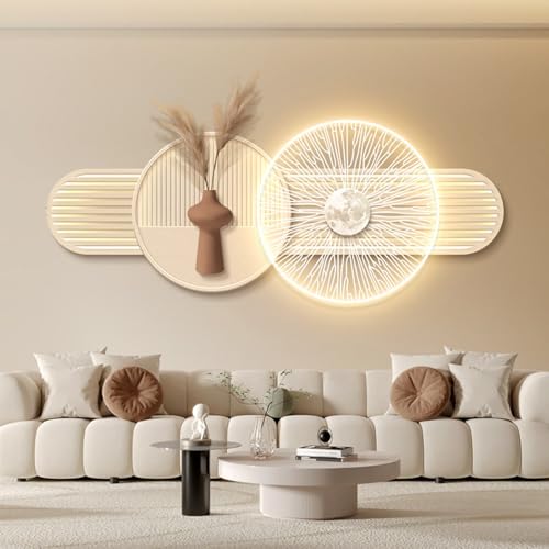 Image of 3D Wall Art with LED Lighting, Plug-in Power Supply Wall Hanging Mural for Living Room, Bedroom, and Entrance Decor