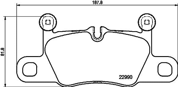 Plaquettes HELLA HINTEN 8DB 355 039-821 pour l'essieu arrière de votre véhicule