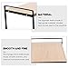 VILLCASE Iron Desk Organizer Compact Book Rack for Bedroom Office Storage Iron Structure Simple Design Keeps Desktop Neat and Organized Natural
