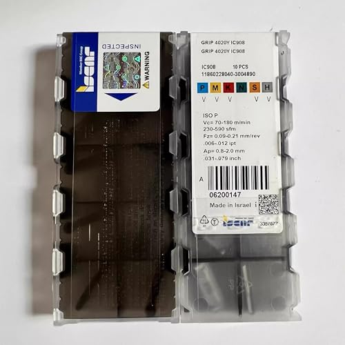 Lame GRIP4020Y IC908 pour éliminer les vibrations lors du tronçonnage sur tour
