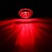 Meerkatt (Pack of 50) Sealed Mini Small Round 3/4 Inch Clear Lens Red LED Side Marker Mount Indicator Light Waterproof Clearance Lamp Truck RV Boat Trailer ATV Pickup ATV SUV 12V DC Universal