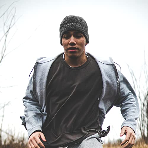 Vodiore Grey Beanies For Men Women Warm Slouchy Knitted Hat Soft Reversible Beanie Caps Grey #TOP5