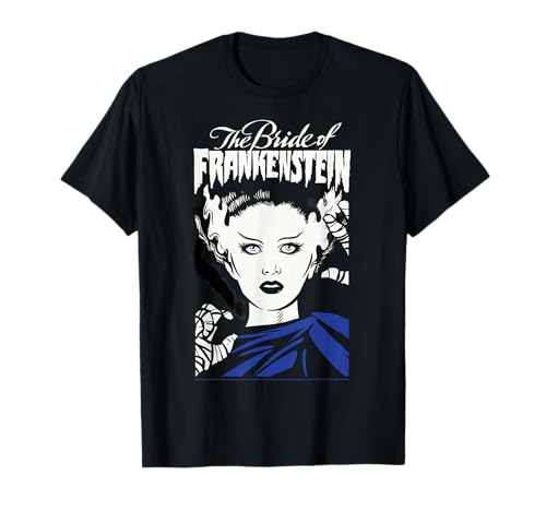 Universal Monsters The Bride Of Frankenstein Illustrated T-Shirt