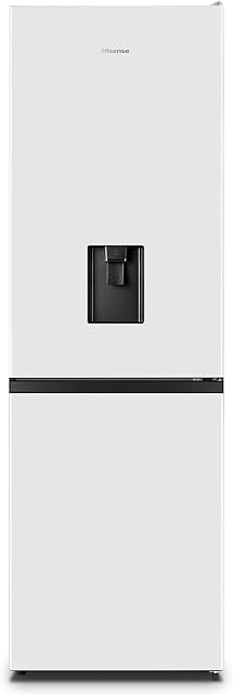 Hisense RB390N4WW1 60cm Freestanding 60/40 Fridge Freezer - 300 litre capacity - Total No Frost - Non-plumbed Water Dispenser - White - F Rated