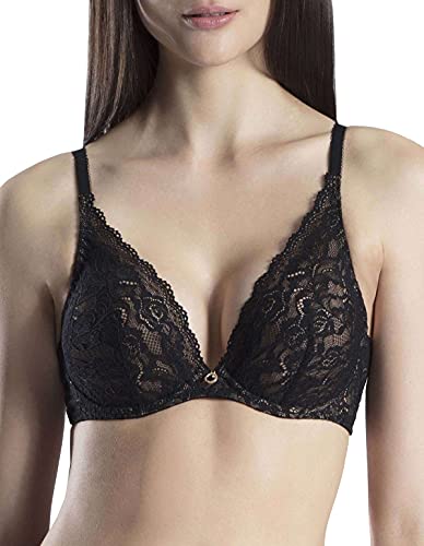 Aubade Sujetador De Triángulo para Mujer - modelo: Rosessence Negro 100C
