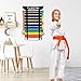 Winartton 10 Belts Karate Belt Display Rack with Stickers, Taekwondo Belt Display Holder, Martial Arts Belt Display, No Assembly Required, BJJ Hanging Holder for Adult