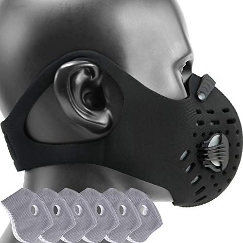 MONATA Reusable Dust Pollution Mask with Activated Carbon Filter and Earloop for Woodworking House Cleaning Gardening and Outdoor Activities