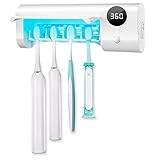 StarWin Toothbrush Sanitizer and Holder, UV Toothbrush Sanitizer Drilling-Free and Rechargeable , Wireless Bathroom Toothbrush Holder Wall Mounted Toothbrush Sterilizer fits Most Toothbrushes