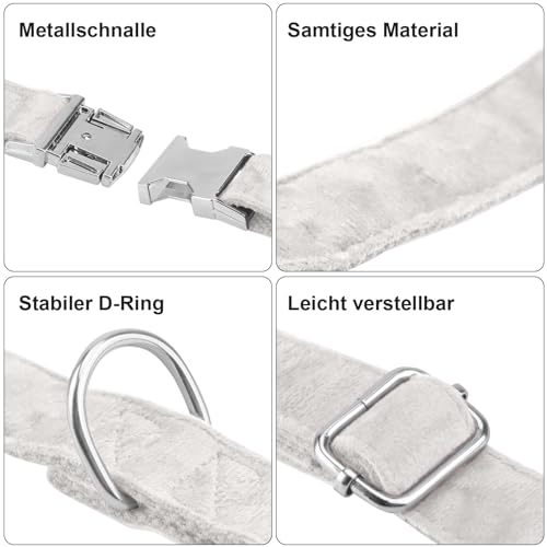 Tie KTWSUEF Hundehalsband Fliege Samtige, Fliege für Hunde, Komfortable Haltbarkeit Halsband Hund, Abnehmbares und verstellbares Fliege Hunde Für Hochzeiten, Geburtstage, Festliche