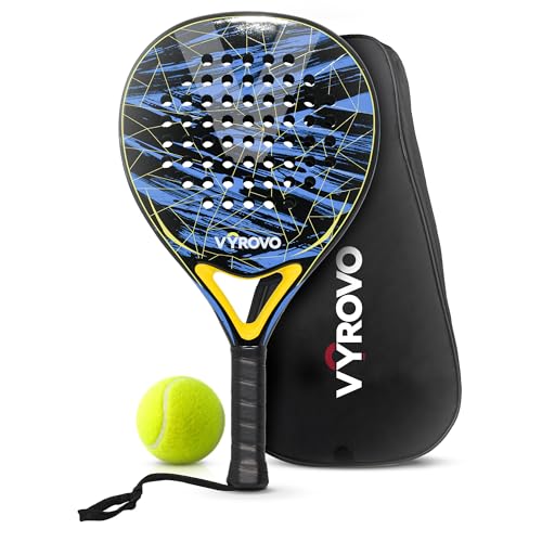 Vyrovo Carbon Halo EVA Soft Core Round Shape Padel Racket |