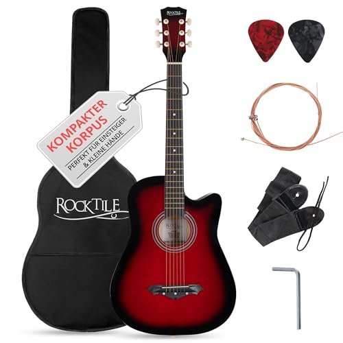 Rocktile WSD-5C-RDB Slim Line Set de guitarra acústica Redburst