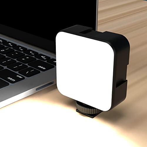 lifcasual SOONPHO LED Video Light Video Conference 5600K Lighting Cube para Laptop Computer Webcam L