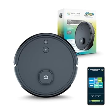 Smart Robô Aspirador Wi-Fi Laser PRA800 Positivo Casa Inteligente, Mapeamento Inteligente, Varre, Aspira, Passa Pano, Retorna para Base, Bivolt e Controle por App, Alexa e Google Assistente
