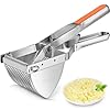 Schiacciapatate, Sopito Schiacciapatate Acciaio Inox con Manico in Silicone, per Purea di Patate, Marmellata, Verdura, Frutta