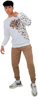 بيجامه ولادى تيشرت ابيض وبنطلون جملي