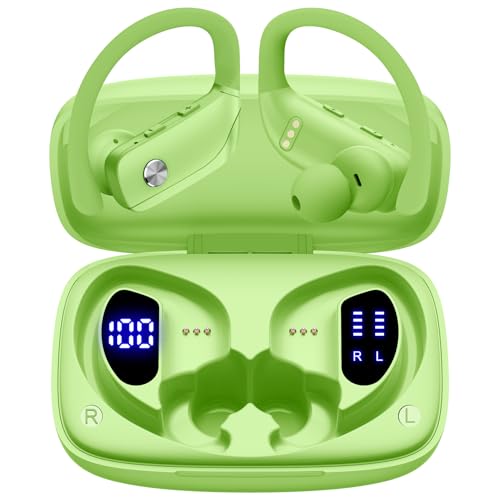 bmani Noise Cancelling Earbuds Wireless Ear Buds Bluetooth Headphones with 80H Playtime LED Display...