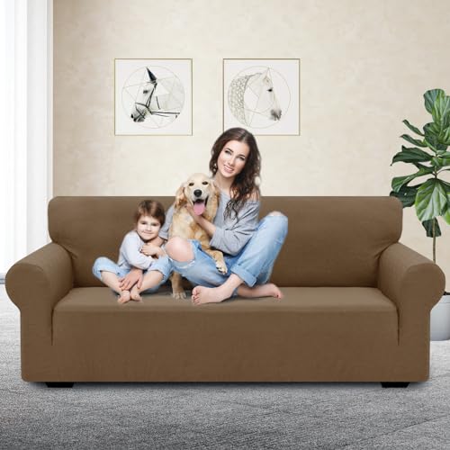 Housse de canapé extensible lavable et super extensible avec fixation antidérapante