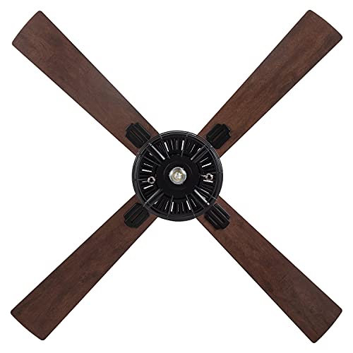 River Of Goods Industrial Led Ceiling Fan - 52" L X 52" W - Caged Ceiling Fan With Lights - Rich Barnwood/Black Fan Blades #TOP7