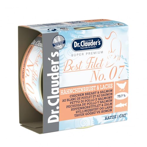 Dr. Clauder's Best Filet Adult No. 07 Hähnchenbrust & Lachs | 24 x 70 g