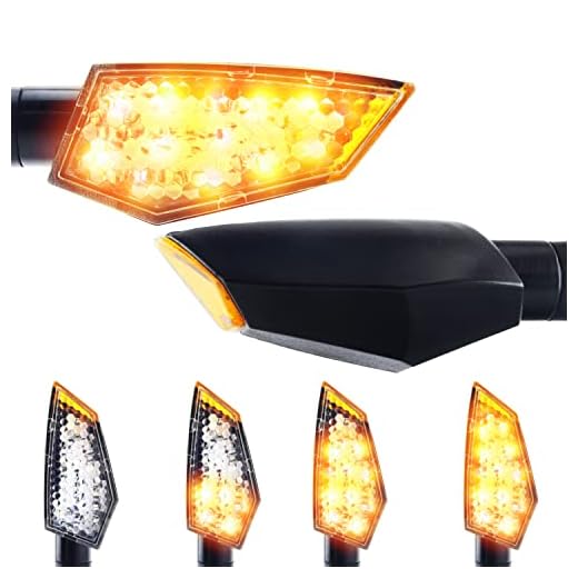 Area1 Motorcykel LED-blinkers kompatibel med Yamaha WR R 125, WR X 125, WR X 250 WR 250, 450 (E-godkänd/2 stycken) (V20)