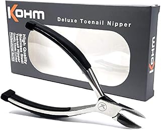 Kohm CP-900 Toenail Clippers for Thick or Fungus Nails, Soft Rubber Handle Ideal